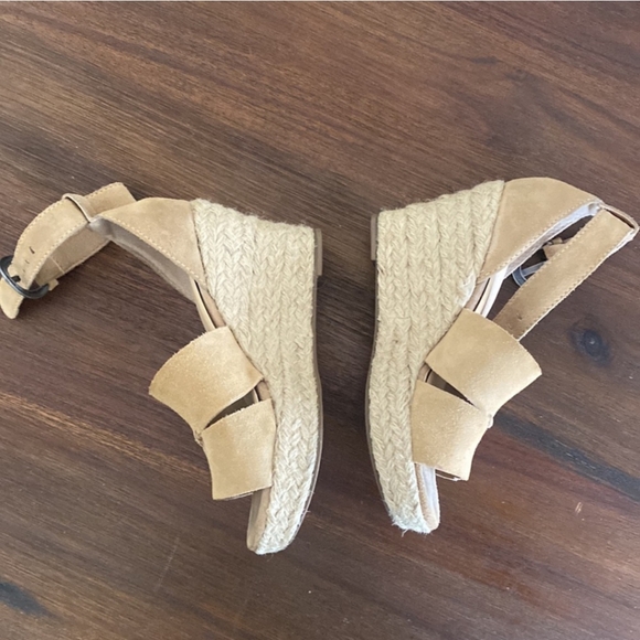 Matisse Natural Cha Cha Boho Suede Espadrilles Wedge Sandal - Picture 3 of 6